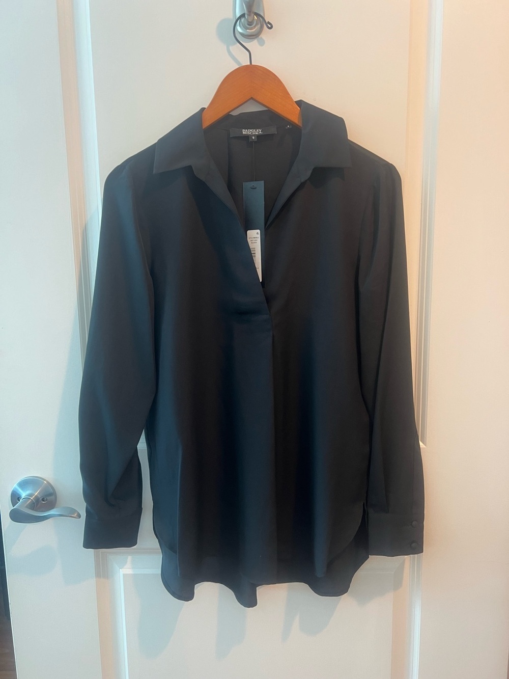 Badgley Mischka Black Long Sleeve Tunic NWT